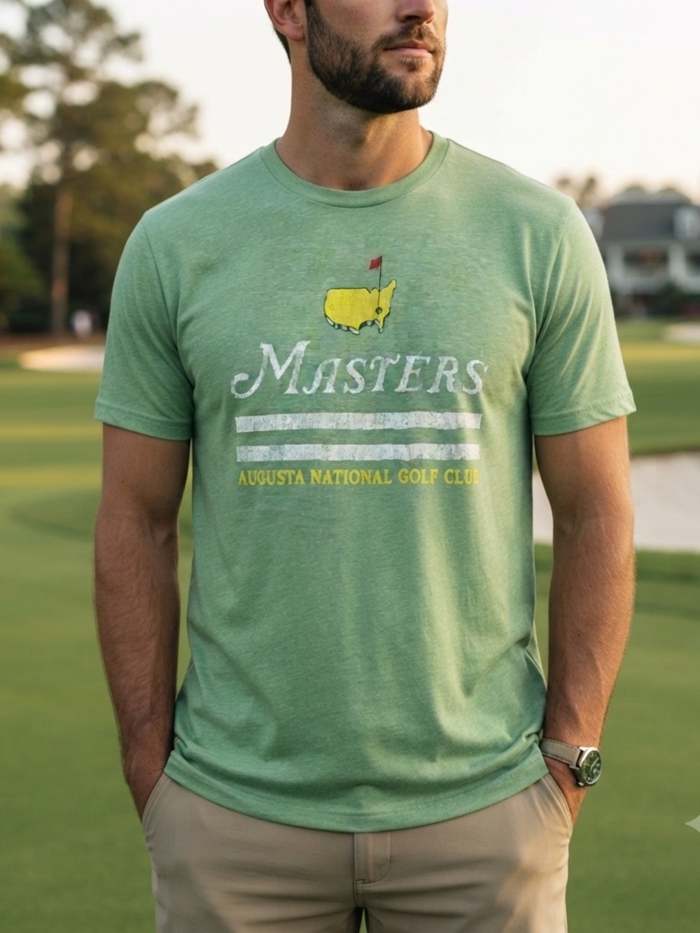 Masters Tournament Augusta National Golf Club Green Tri-Blend T-Shirt Medium
